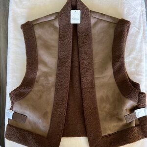 Brown Shearling Vest